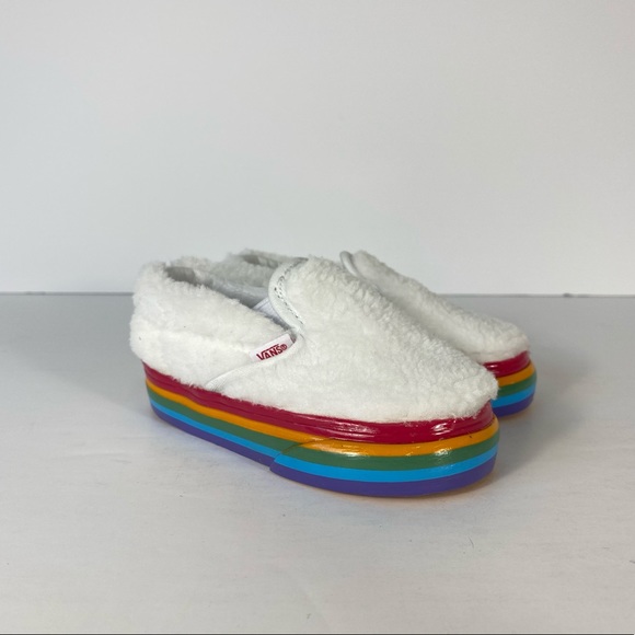 Vans Other - Vans Classic Slip-On Shearling Rainbow Sneakers Vans Other - Vans Classic Slip-On Shearling Rainbow Sneakers